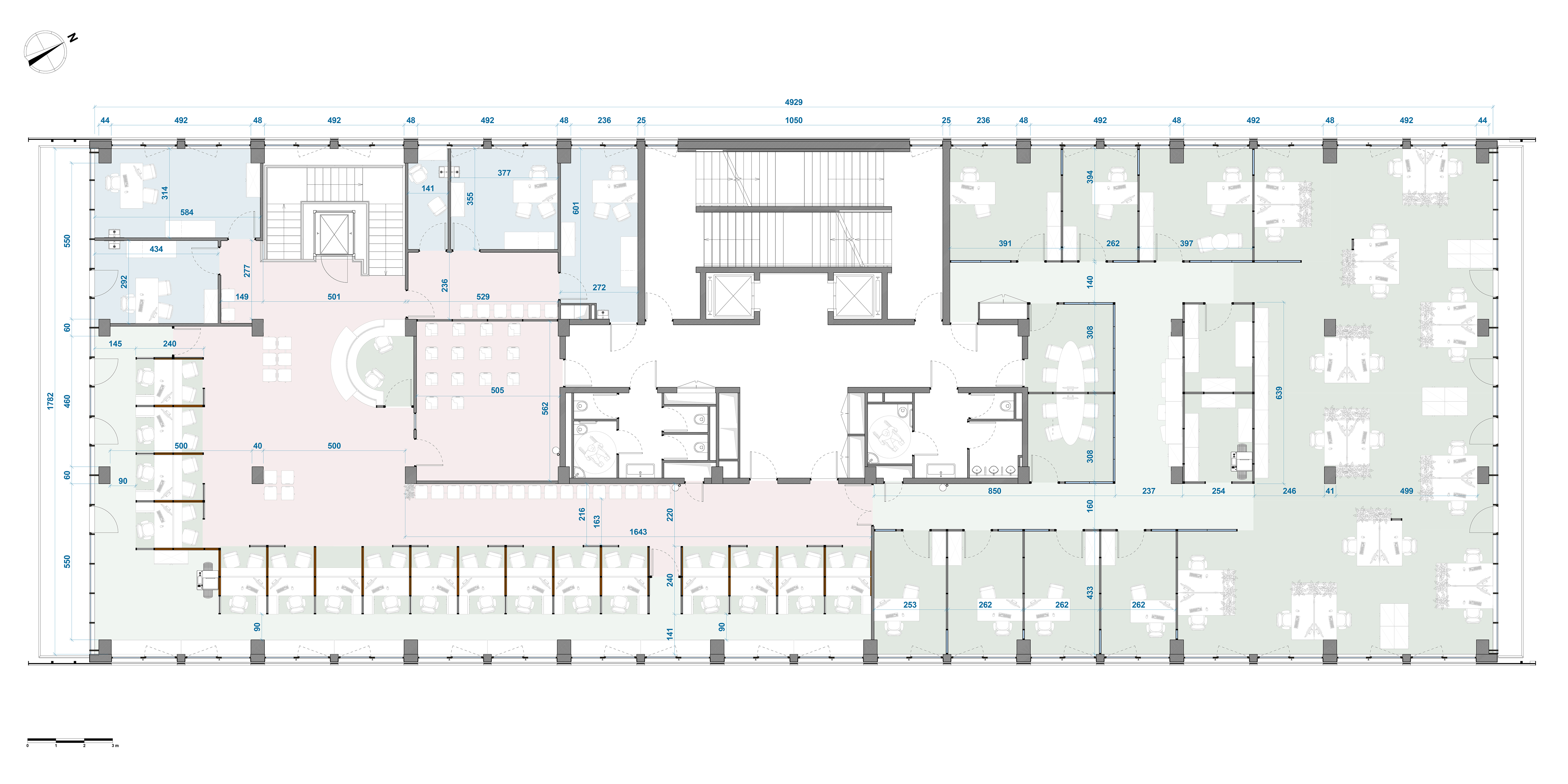 Plan d'aménagement tertiaire