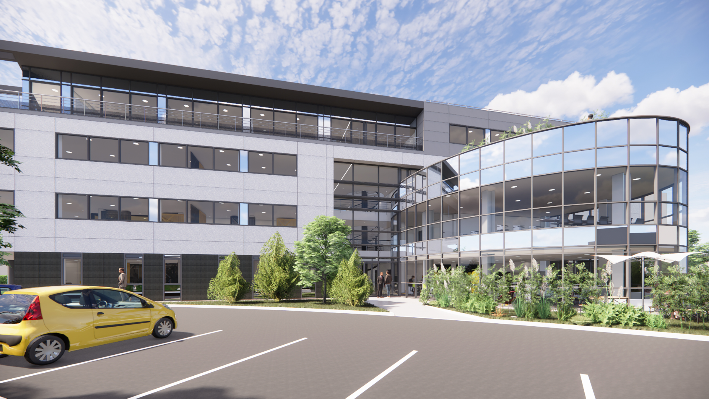 Immeuble de bureaux — rendu 3D