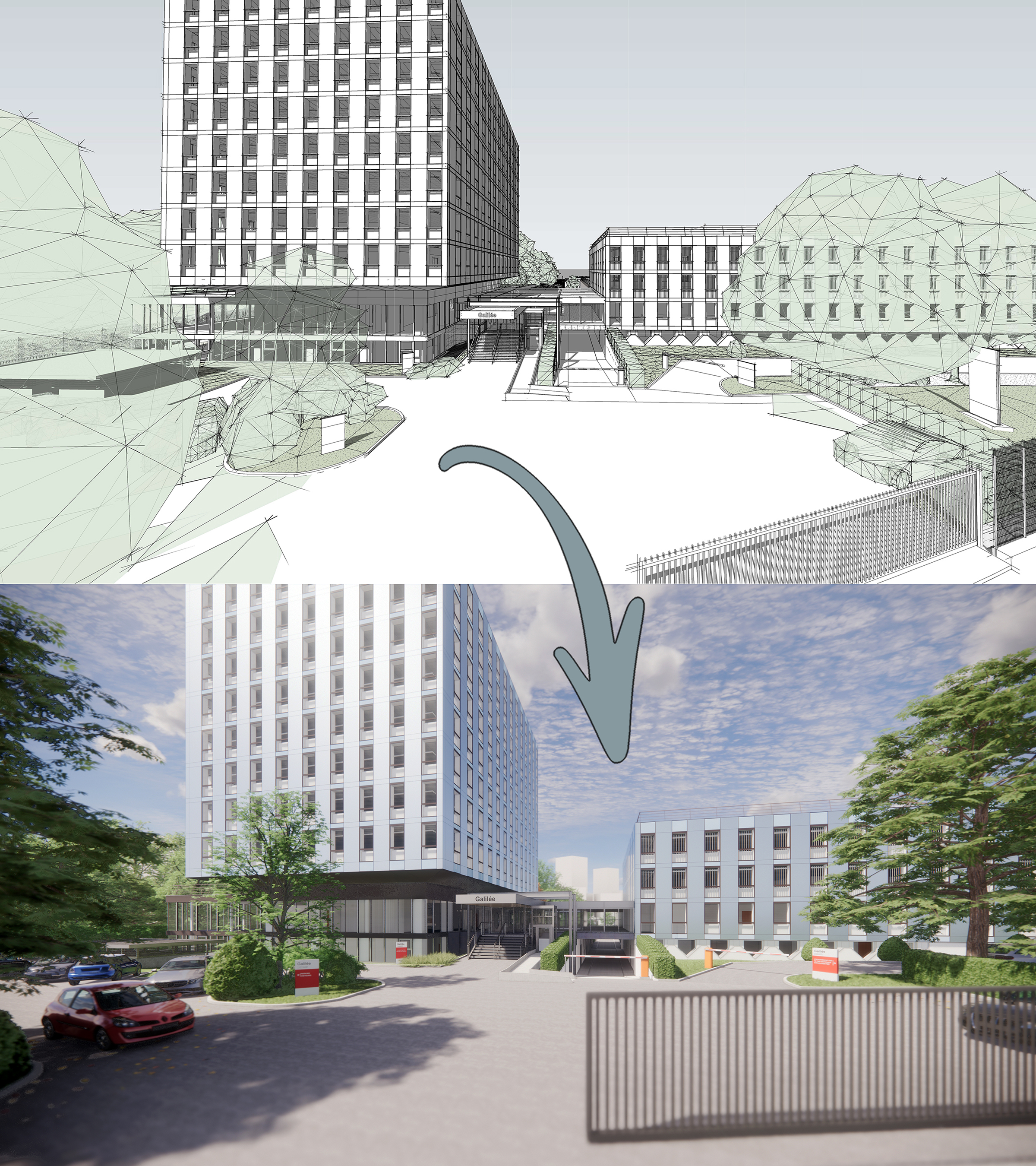 Complexe tertiaire (de la 3D au rendu graphique)